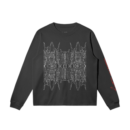 Emblematic Black Graphic Long-Sleeve T-shirt